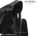 93380 Environmental copper earring fancy women jewelry turquoise paved huggies earrings